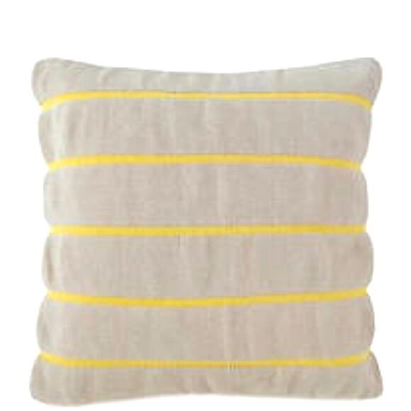 16” Southern Tide Bayside Knit Yellow Stripe Throw Pillow EPC - Picture 1 of 7